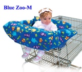 Best Selling--baby shopping cart cover/trolley cart cover/seat cover/seat pad/seat cushion--Blue Zoo