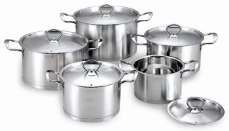 10 pieces straight body stainless steel soup pot set
