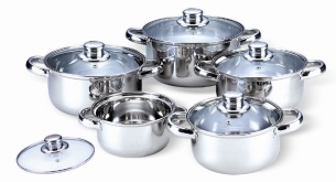 10 pieces side handles stainless steel cookware set