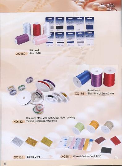 beading Cord, Silk cord, Tigertail wire, 7 strand wire