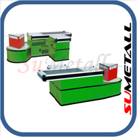 Checkout counter with conveyer