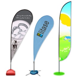 Teardrop banner with scissor base,flying banner