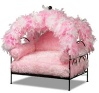 pet products-pink feather pet bed