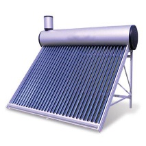 non-pressure solar hot water heating with vacuum tubes(add water automatically)