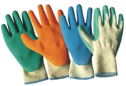 Latex working gloves