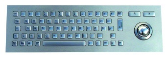 Stainless Steel Keyboard with Trackball - SUZK168x