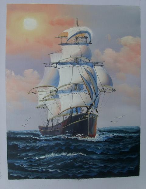 ship oil paintings