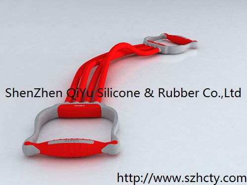 Latex chest expander(four tubes)