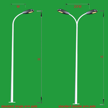 standard street lighting poles