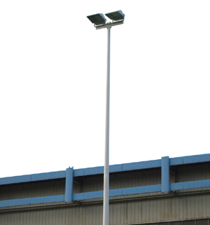flood lighting pole with flood lights