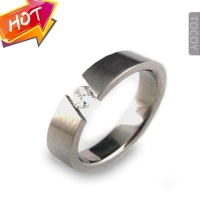 Elegance 6MM bevel cutting Tungsten Couple Ring With One CZ Inlaid| Top Workmanship | Lifetime Warranty | Tocoy198