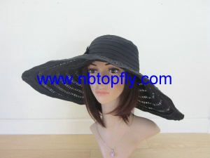 Ribbon Large Brim Bucket Hats