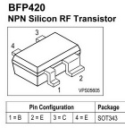 NPN Silicon RF Transistor BFP420 
