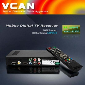 Car portable hd car digital dvb-t receiver 2 tuner mpeg4 - DVB-T2009HD