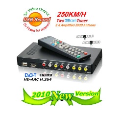 DVB-T2010HD Car DVB-T box MPEG4/H.264 2 tuner PVR USB Recorder