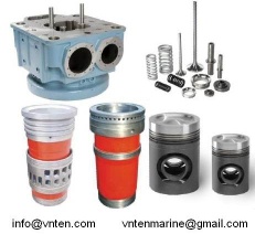 Cylinder head, Cylinder liner, Piston