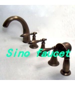 Antique Brass Bathroom Tub Faucet Shower 6052F