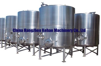 Red wine fermentation tanks