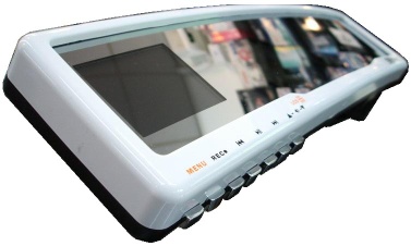 All in one car video recorder with rearview mirror