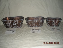 Metal flower planters