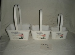 wooden flower planter