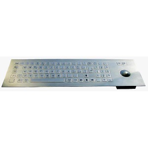 IP65 vandalproof metal keyboard with numeric keypad and trackball
