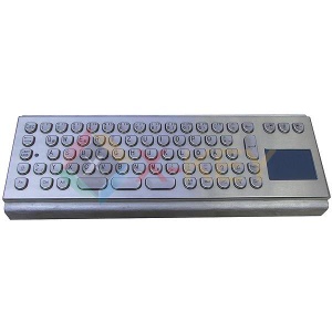 Industrial metal keyboard with touchpad