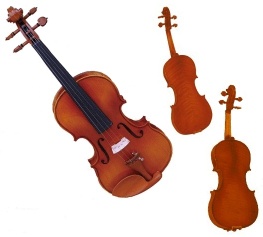 common pattern violin with wood muscle