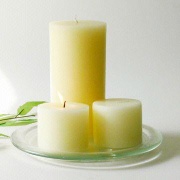 Glass Candle Holder with Candle Stand and Glass Plate, Available in Various Sizes