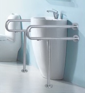 Basin grab bar, Basin safe-fixing