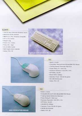 Spill - Resistant Windows Membrane Keyboard, High Resolution Mouse