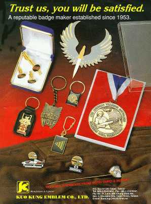 Badge, Pin, Emblem, Key Chain, Key Fob, Medallion, Money Clip, Embroidered Patch, Tie And Hat Tack