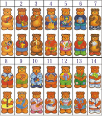 28 Pairs Lovly Bear Key Chains