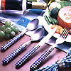 Flatware Set W / Air - Dyed Decal Surface Coat Printing Plastic Handle