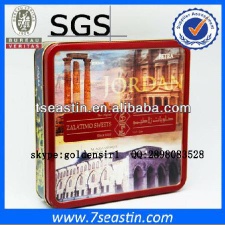 gift packing chocolate tin box for wedding chinese mooncake tin box/can on autumn day