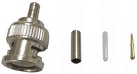 Crimp Male CCTV BNC Connector for Coaxial Cable