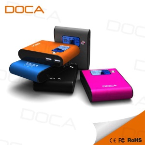 Newest DOCA D565 7800mAh dual USB portable power bank - D565