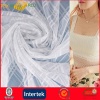 Knitting White Plaid Elastic Lace Lingerie Fabric for Women (JNE31177)