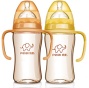 300ml PPSU wide-neck dual color feeding bottle