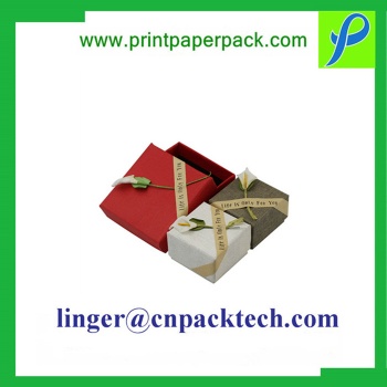 Customized Small Lid & Base Trinket Gift Box for Earring & Necklace Jewelry