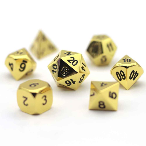 CUSTOM HIGH QUALITY GOLD METAL DICE SE