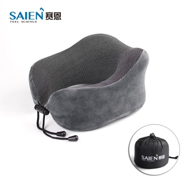 SAIEN OEM comfortable soft memory foam u shaped new design travel neck pillow