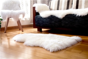 Sheepskin Carpet Rug Single Pelt Rug Lambskin Blanket for Bedroom