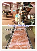 Plastic PVC artificial marble sheet wall panel board making machine production line