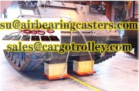 Air bearing and casters are the optimal solution for moving heavy objects in safe