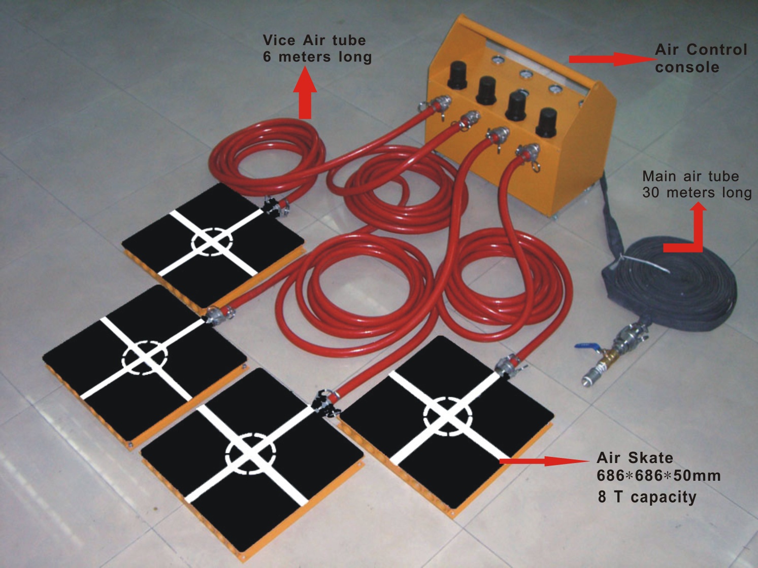 Air casters application and price list  Air rigging systems
