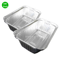 Aluminum Tins Baking (100 Pack), Aluminum Foil Pans, Foil Pans for Toaster Oven, Aluminum Disposable Pans for BBQ