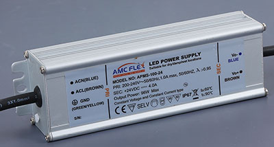 100W 24V IP67 waterproof LED Driver Metal PFC