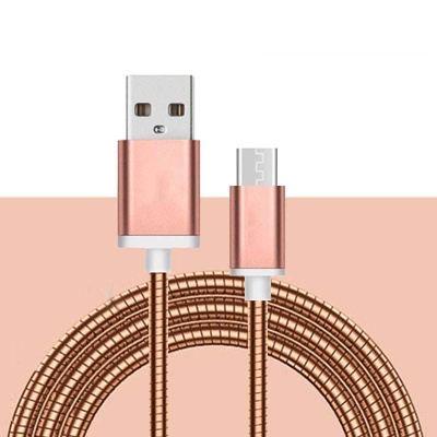 usb data cable stainless steel wire phone cable charger usb cable bulk for sale - steel data cable