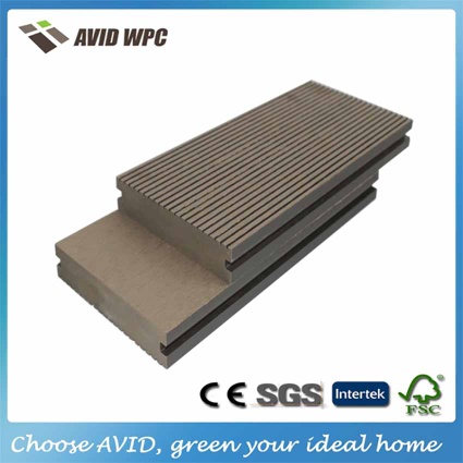 High Load Capacity Waterproof Solid Composite Wpc Decking For Outdoor
